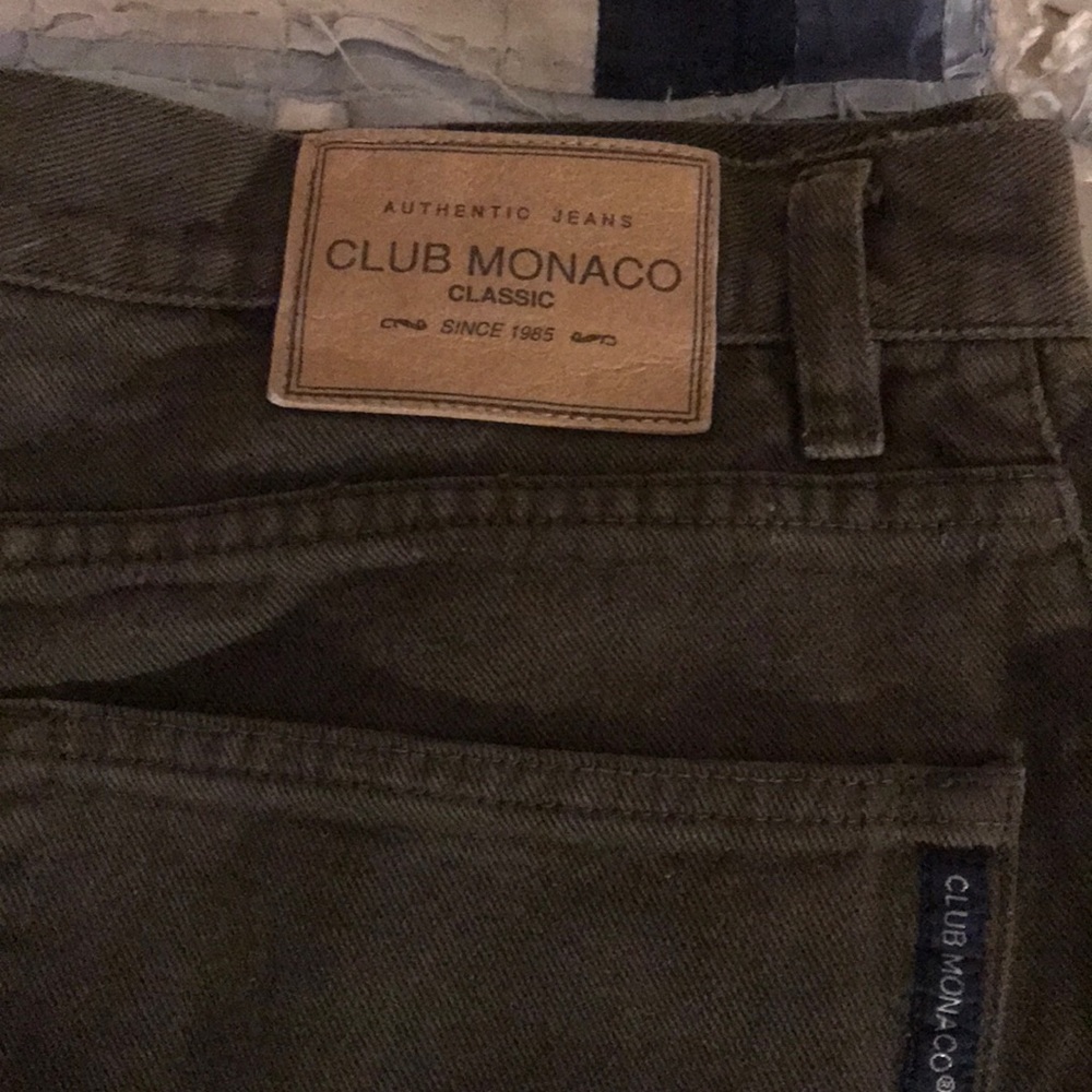 Club Monaco jeans size 32 army green color